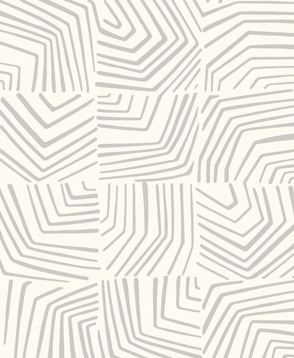 Seabrook Designs Linework Maze Fog Wallpaper Sample SL80208