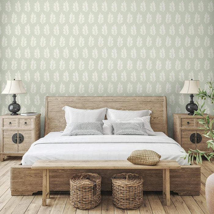 Seabrook Designs Pinnate Silhouette Sage Wallpaper SL80304