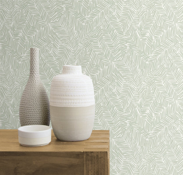 Seabrook Designs Lush  Celadon Wallpaper Sample SL80404