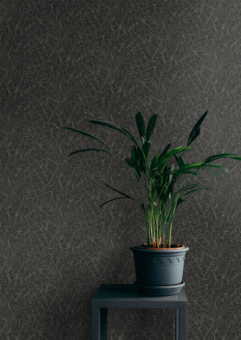 Seabrook Designs Lush  Black Sapphire Wallpaper Sample SL80410