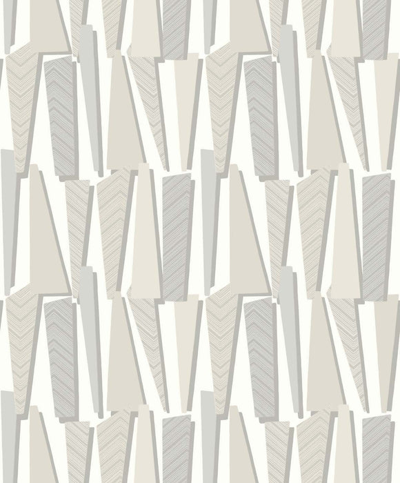 Seabrook Designs Geometric Shadows  Linen Wallpaper Sample SL80800