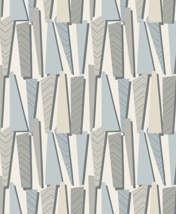 Seabrook Designs Geometric Shadows  Aquamarine Wallpaper SL80808