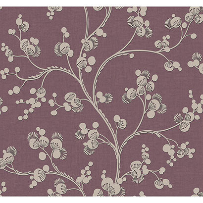 York Dahlia Trail Mulberry Wallpaper SS2504