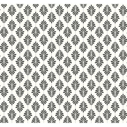 York Leaflet Black & White Wallpaper SS2549