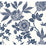 York Wood Cut Jacobean Navy Wallpaper SS2556