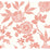 York Wood Cut Jacobean Salmon Wallpaper SS2560