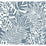 York Jungle Leaves Blue Wallpaper SS2576