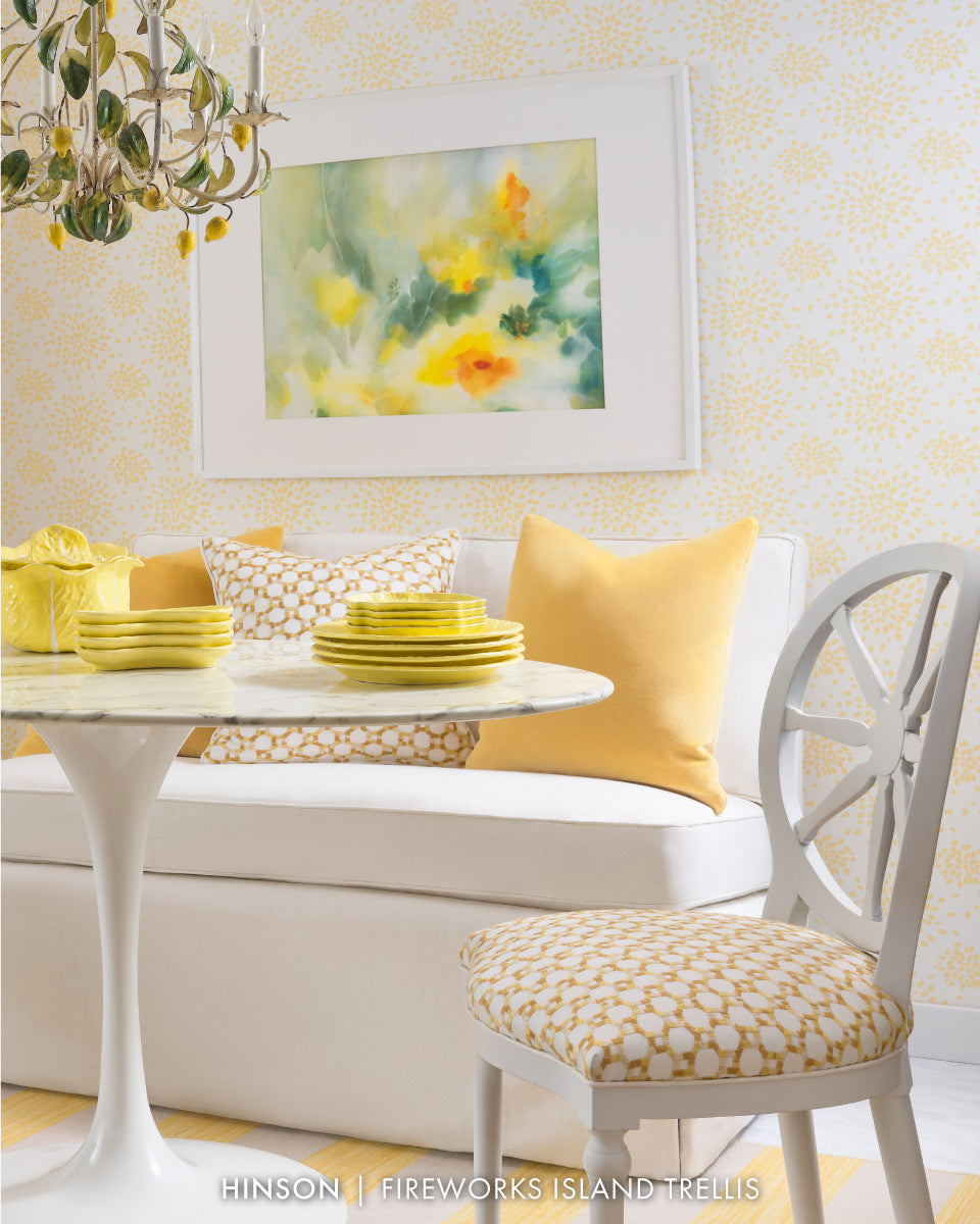 Hinson Fireworks Island Trellis Fabric and Wallpaper