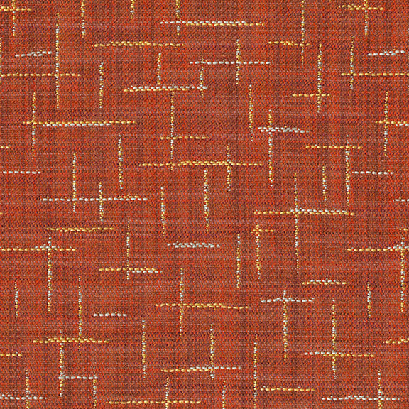 Brentano Sgraffito Salsa Fabric 4367-07