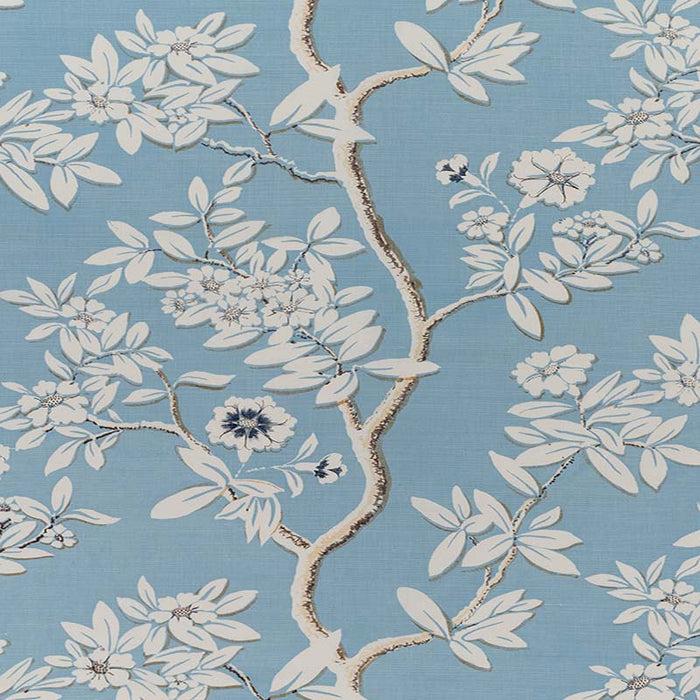 Quadrille Spring Blossom Mutli Blues/tan Fabric 304200F-01W