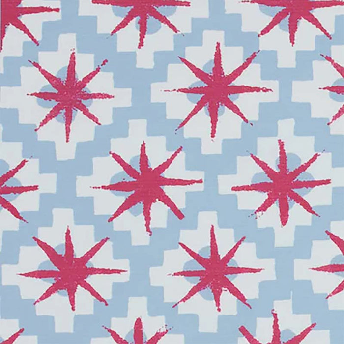 Peter Dunham Starburst - Outdoor Raspberry/Sky Fabric Sample 139STB06