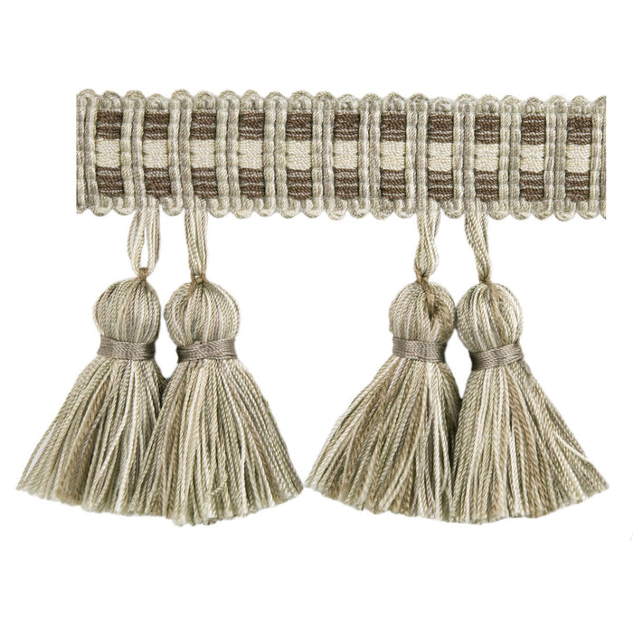 Kravet Basics Paired Tassels Platinum Trim Sample T30584.106.0