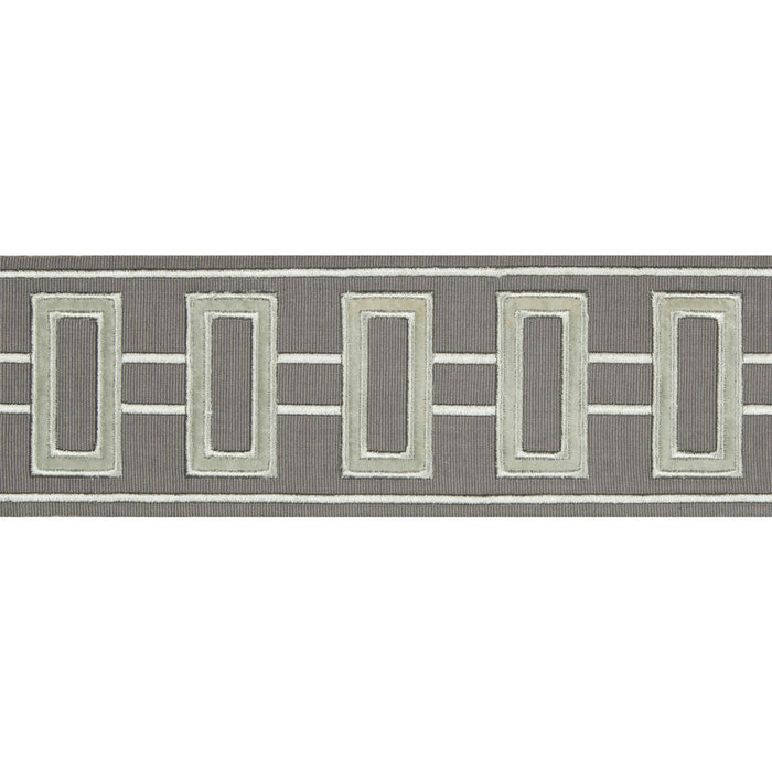 Kravet Design Grid Lock Steel Grey Trim Sample T30769.11.0