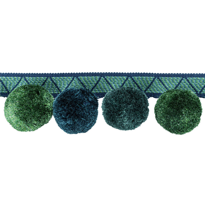 Kravet Couture Phuket Poms Peacock Trim Sample T30804.135.0