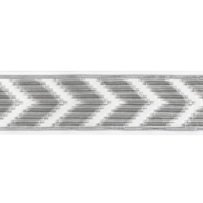 Kravet Couture Chevron Velvet Tape Grey Trim Sample T30828.1121.0