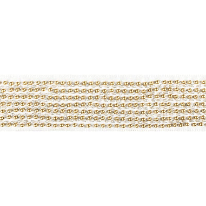 Kravet Couture Galaxy Bead Tape Gold Trim Sample T30832.416.0