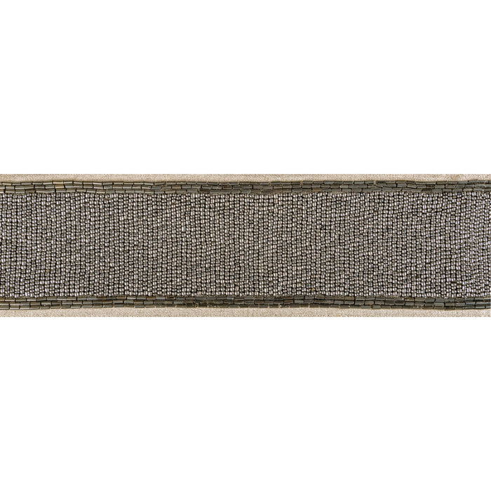 Kravet Couture Luxe Bead Tape Graphite Trim Sample T30836.821.0