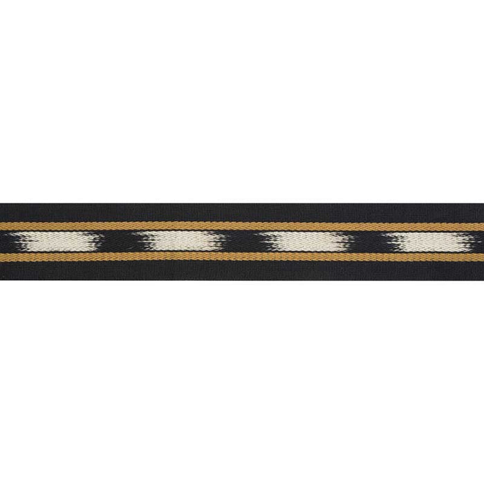 Brunschwig & Fils Le Ikat Tape Black/Gold Trim Sample T8017101.48.0