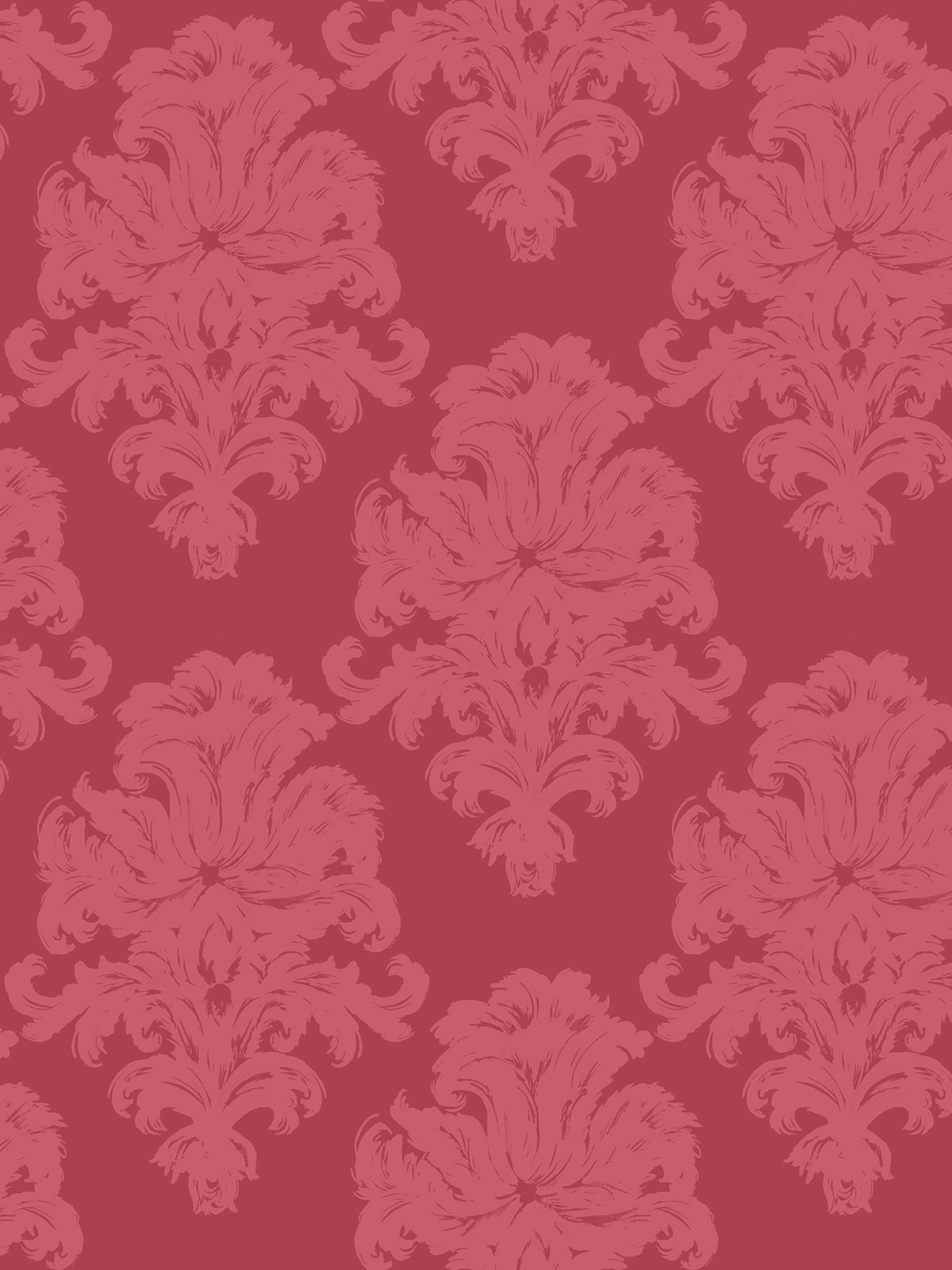 Seabrook Designs Montserrat Salmon Pink And Strawberry Wallpaper TA20101