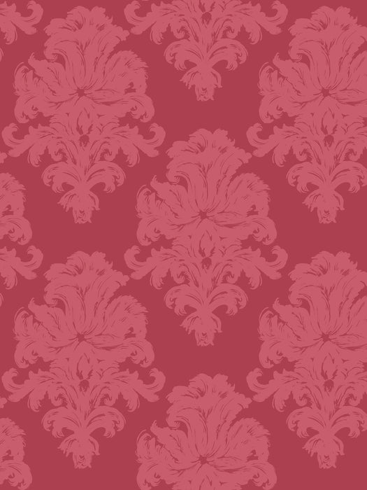 Seabrook Designs Montserrat Salmon Pink And Strawberry Wallpaper TA20101