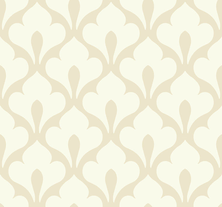 Seabrook Designs Grenada Cream And Off-white Wallpaper TA20805