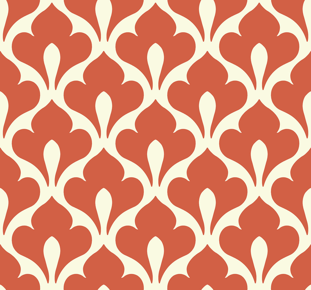 Seabrook Designs Grenada Portland Orange And Off-white Wallpaper TA20806