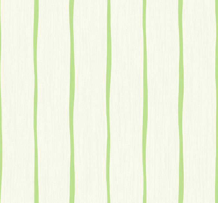 Seabrook Designs Aruba Stripe Apple Green And Off-white Wallpaper Sample TA21204