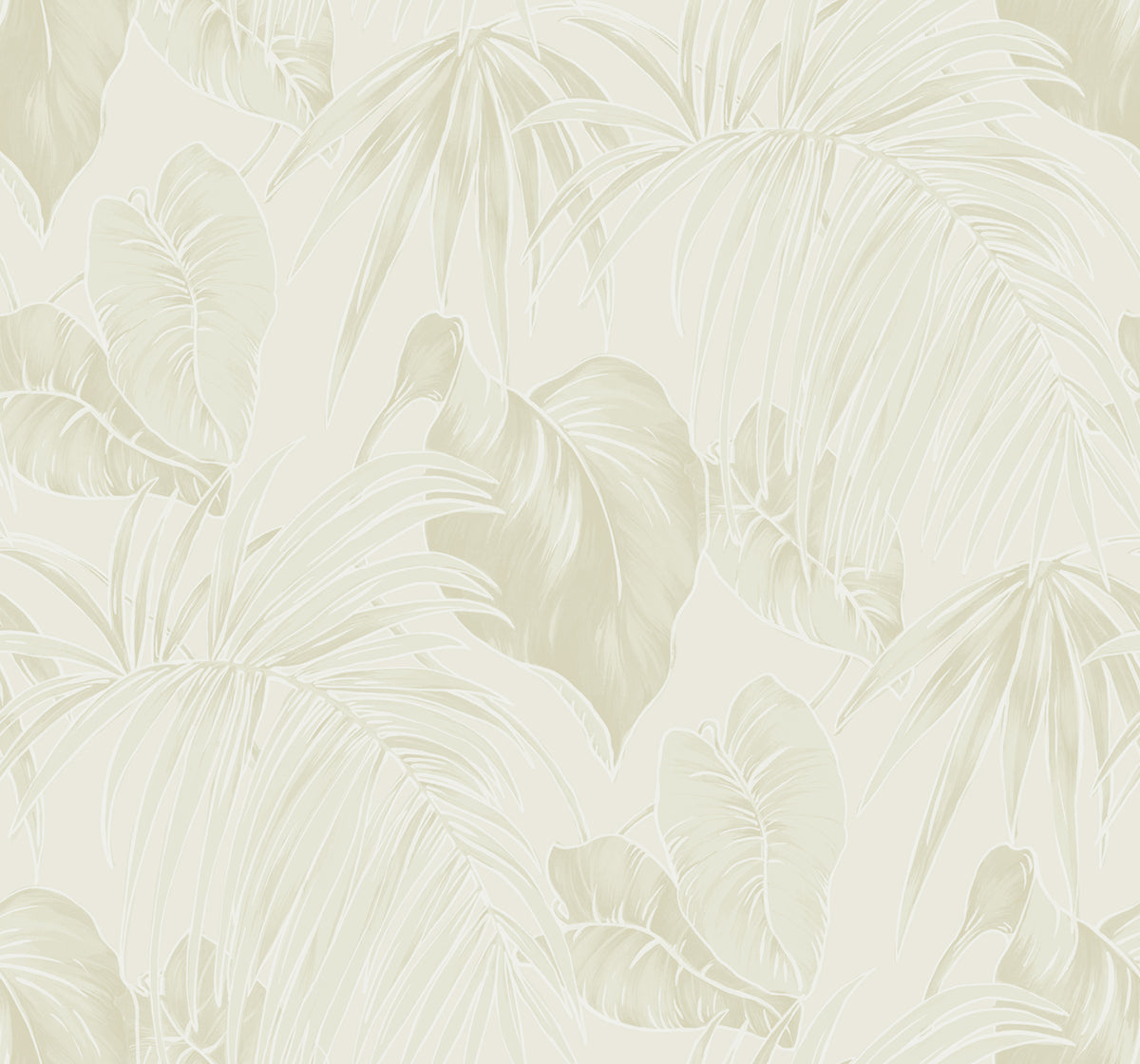 Seabrook Designs Dominica Metallic Gold, Off-white, And Light Tan Wallpaper TA21605