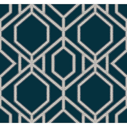 York Sawgrass Trellis Navy Wallpaper TC2633