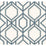 York Sawgrass Trellis White & Blue Wallpaper TC2634