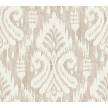 York Hawthorne Ikat Taupe Wallpaper TC2642