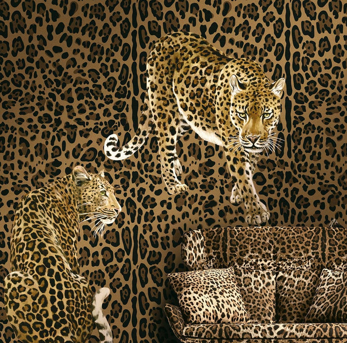 Seabrook Designs Leopardo Mural Elena Wallpaper Sample TCW001TCAI5UL033