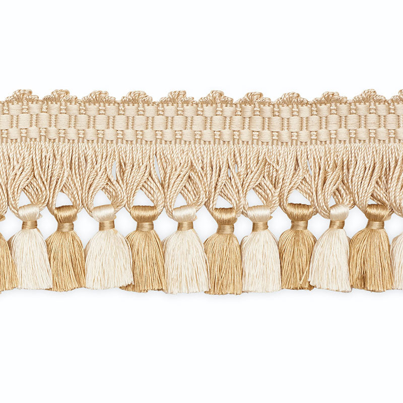 Schumacher Johanna Tassel Fringe Oatmeal/Eggshell Trim TF1054-2