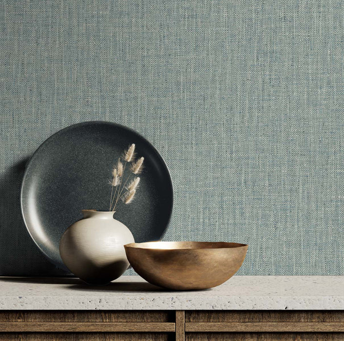 Seabrook Designs Tweed Rosemary Wallpaper Sample TG60043