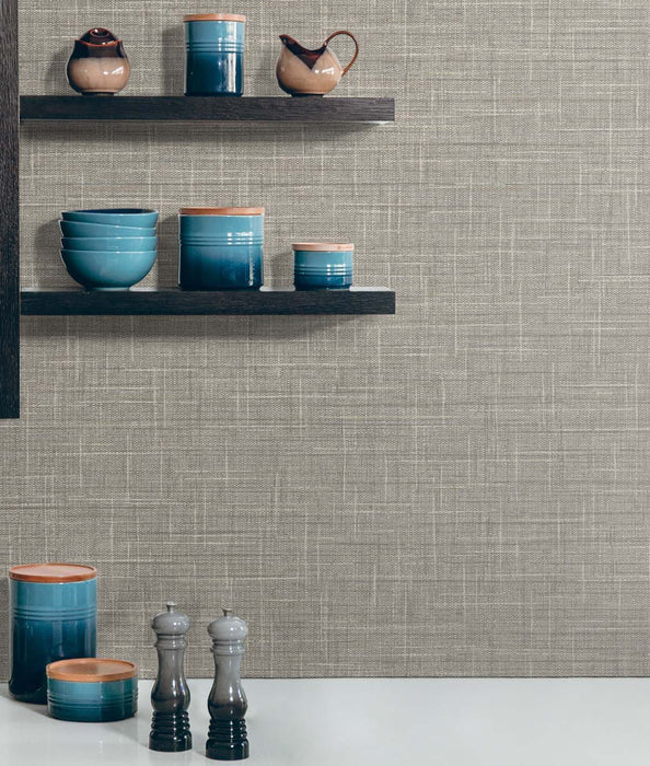 Seabrook Designs Grasmere Weave Oyster Wallpaper TG60144