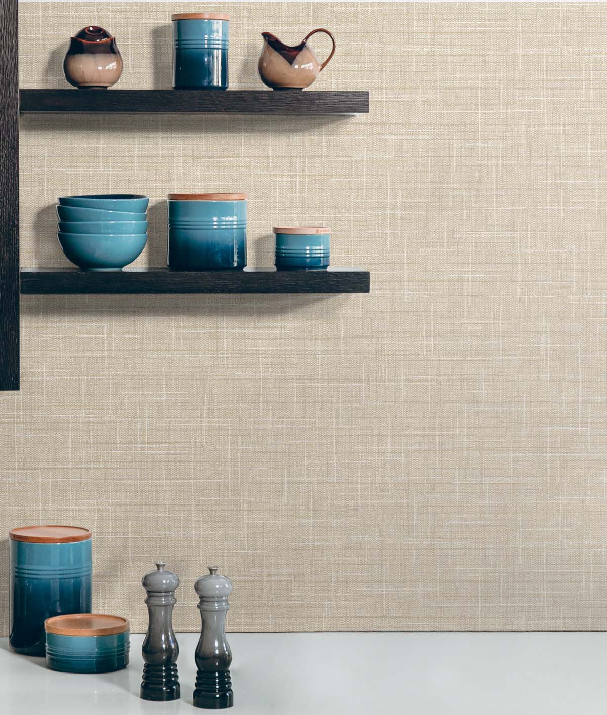 Seabrook Designs Grasmere Weave Toast Wallpaper TG60148