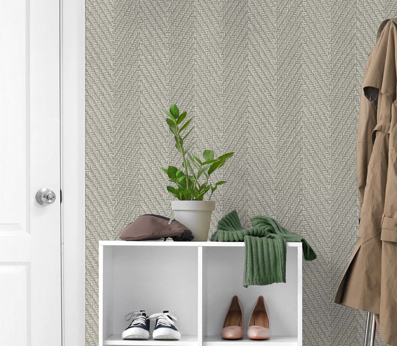 Seabrook Designs Throw Knit Cafe Au Lait Wallpaper Sample TG60209