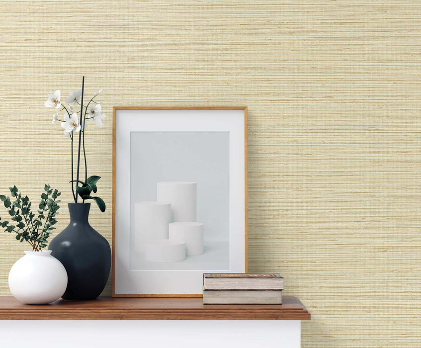 Seabrook Designs Edmond Faux Sisal Sunkissed Wallpaper Sample TG60337