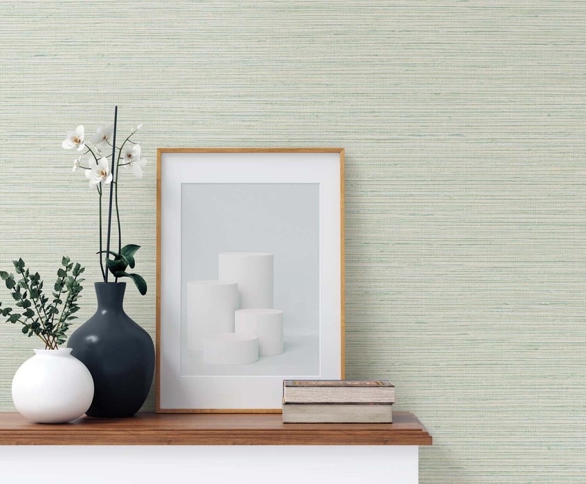 Seabrook Designs Edmond Faux Sisal Ripe Avocado Wallpaper TG60346