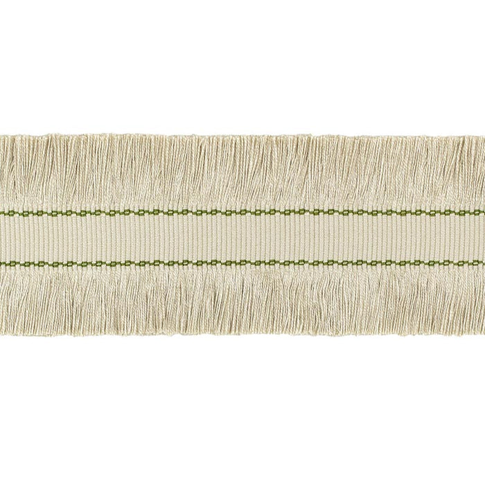 Lee Jofa Cut Ruche Fringe Flax & Olive Grn Trim TL10190.1623.0