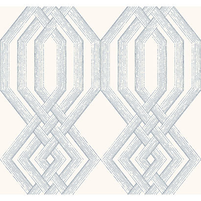 York Etched Lattice Blue Wallpaper TL1912