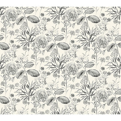 York Midsummer Floral Grey Wallpaper TL1922