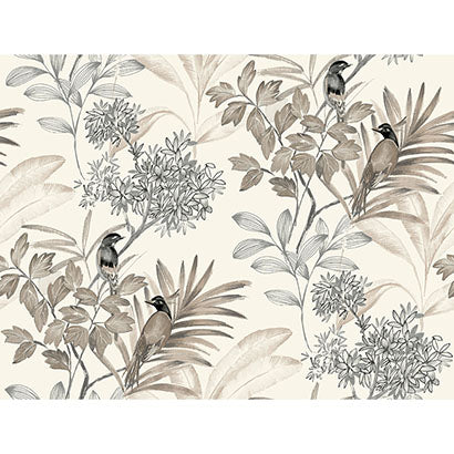 York Handpainted Songbird Grey Wallpaper TL1927