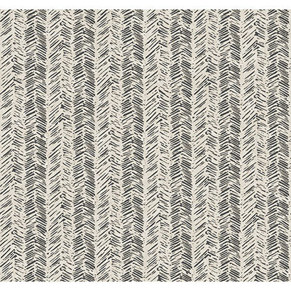 York Fractured Herringbone Black Wallpaper TL1977