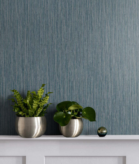 Seabrook Designs Vertical Stria Bluestone Wallpaper TS80902