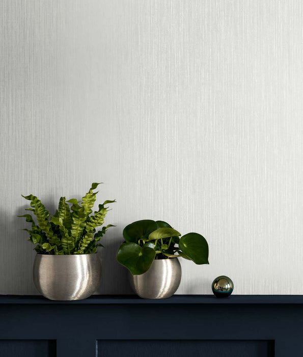 Seabrook Designs Vertical Stria Snowbound Wallpaper Sample TS80928