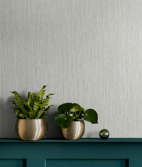 Seabrook Designs Vertical Stria Harbor Grey & Sky Blue Wallpaper Sample TS80938