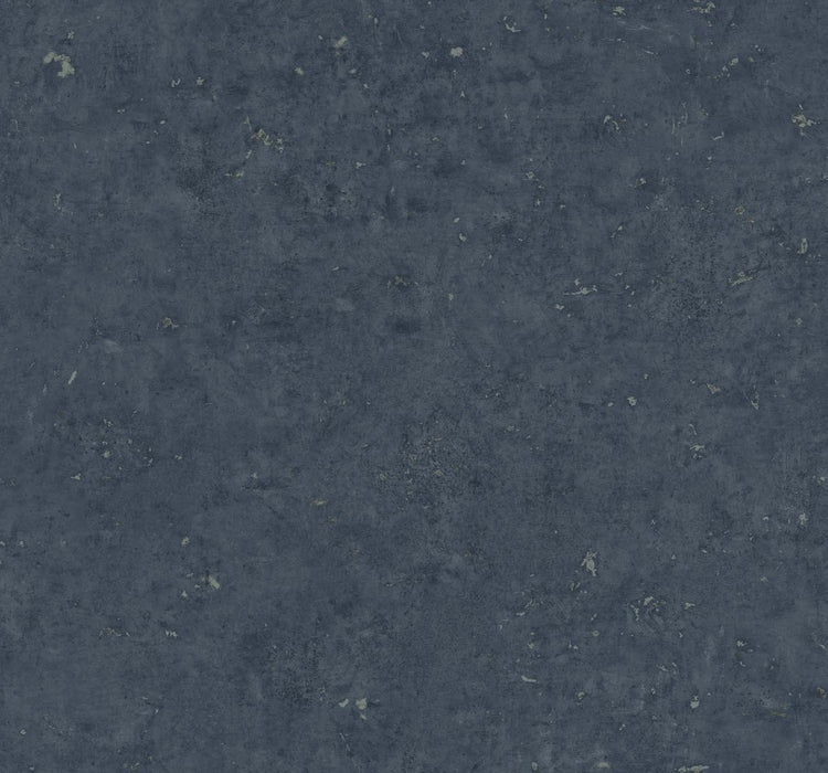 Seabrook Designs Cement Faux Storm Blue & Metallic Graphite Wallpaper Sample TS81202