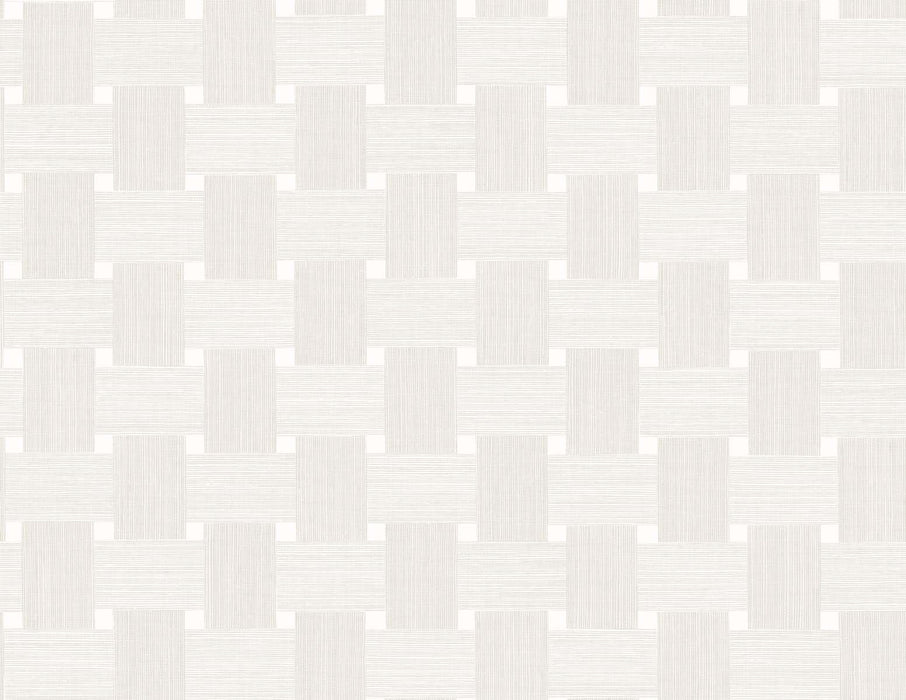 Seabrook Designs Basketweave Caster Sugar Wallpaper Sample TS81800