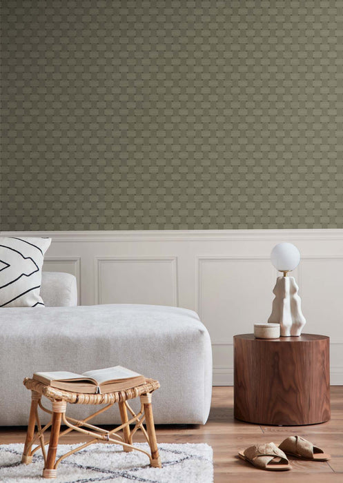 Seabrook Designs Basketweave Raw Umber Wallpaper Sample TS81815